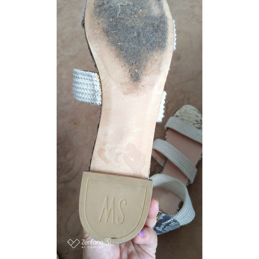 stuart weitzman Women's flat  sandals Strappy 12 leather - Picture 5 of 6